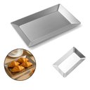 Ver imagem 2 de Kit 2 Travessas Saladeiras Inox Retangular 2 Tamanhos Luxo