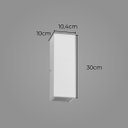 Ver imagem 2 de Arandela 2 Focos Fachos Grande 30cm Alumínio Branca St2771