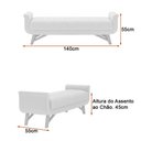 Ver imagem 4 de Puff Recamier 140cm Andros Boucle Off White - Sallar Home