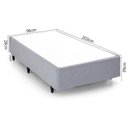 Ver imagem 3 de Base Box Desmontável Solteiro 96x203x39cm Cinza/Gelo