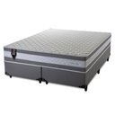 Ver mais imagens de Conjunto Cama Box Queen c/ Molas Ensacadas Alpine Cinza 158x198x65