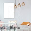 Ver imagem 3 de Luminaria Pendente Tripla Bali E27 Madeira Mdf Cq Desmontada:rústico