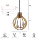 Ver mais imagens de Luminaria Pendente Tripla Bali E27 Madeira Mdf Cq Desmontada:rústico