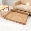 Ver imagem 6 de Cama Pet Ortopédica Grande 89x58cm Espuma Casca de Ovo Lavável Zíper Travesseiro Cães Médio e Grande