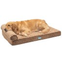 Ver imagem 1 de Cama Pet Ortopédica Grande 89x58cm Espuma Casca de Ovo Lavável Zíper Travesseiro Cães Médio e Grande