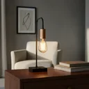 Ver imagem 5 de Luminária de Mesa Abajur Curvado Moderno de Alumínio com Interruptor Liga e Desliga Base
