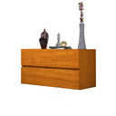 Ver imagem 2 de Mesa de Cabeceira Eros 60cm Parede Suspenso 2 Gavetas  