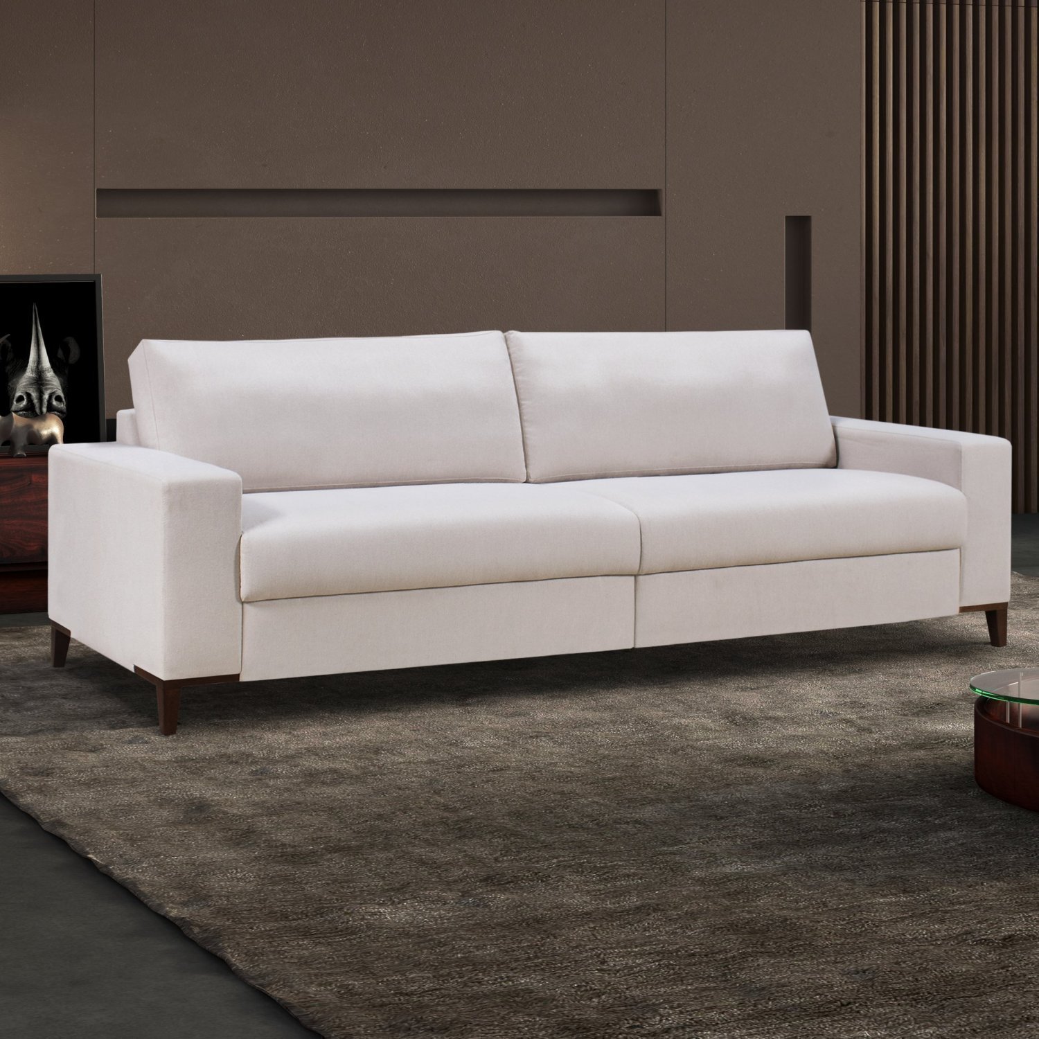 Sofá 4 Lugares Living Aquila Estofados Ferrari MadeiraMadeira