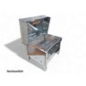 Mini Churrasqueira Portátil Inox Bafo Grelha Tampa 33x26 - 4