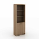 Ver imagem 4 de Conjunto com Armário de Escritório 03 pç CJ43018-040 Tecno Móbili - Tecno Móbili Amêndoa