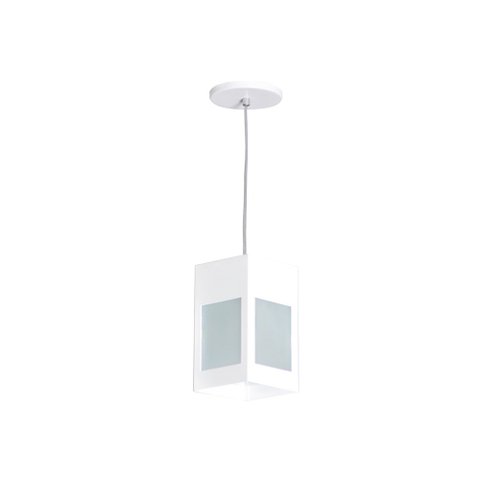Luminária Pendente Externa Quadrado Branco - 1461 Br