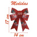 Ver imagem 2 de Kit 12 Enfeite Árvore Natal Laço Vermelho Decorado 17cm