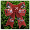 Ver imagem 1 de Kit 12 Enfeite Árvore Natal Laço Vermelho Decorado 17cm