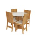 Ver imagem 5 de Conjunto Sala de Jantar Mesa Redonda Elane com 4 Cadeiras Elane