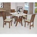Ver imagem 1 de Conjunto Mesa Quadrada Amanda com 4 Cadeiras Elane