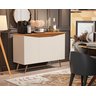 Aparador Buffet Encanto 3 Portas -  OFF WHITE/NATURE - 1