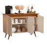 Aparador Buffet Encanto 3 Portas -  OFF WHITE/NATURE - 4