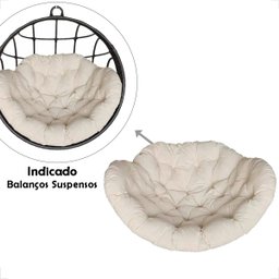 Almofada Impermeável para Balanço Suspenço Ninho - Duna Cru - 3