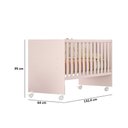 Ver imagem 2 de Quarto de Bebê com Berço Reto e Roupeiro Doce Sonho Rosa Qmovi
