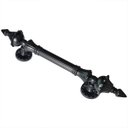 Ver imagem 2 de Puxador Duplo Classic 335mm Preto Fosco Porta Pivotante Correr Passagem Madeira Vidro Rústico