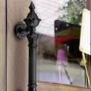 Ver imagem 5 de Puxador Duplo Classic 335mm Preto Fosco Porta Pivotante Correr Passagem Madeira Vidro Rústico