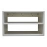 Mesa De Cabeceira Suspenso Criado Mudo Mdf Nicho Quarto 30x50x31cm - Branco - 3