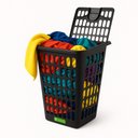 Ver imagem 1 de Cesto Organizador Grande 48L Roupa Suja Telado Roupeiro Grande 48 Litros Lavanderia Quarto Banheiro
