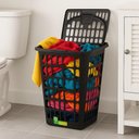Ver imagem 2 de Cesto Organizador Grande 48L Roupa Suja Telado Roupeiro Grande 48 Litros Lavanderia Quarto Banheiro