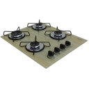 Ver imagem 2 de Fogão Cooktop Gás 4 Bocas Ultra Chama 127v/220 Amadeirado Claro Madeira Bege