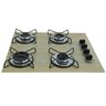 Fogão Cooktop Gás 4 Bocas Ultra Chama 127v/220 Amadeirado Claro Madeira Bege - 1