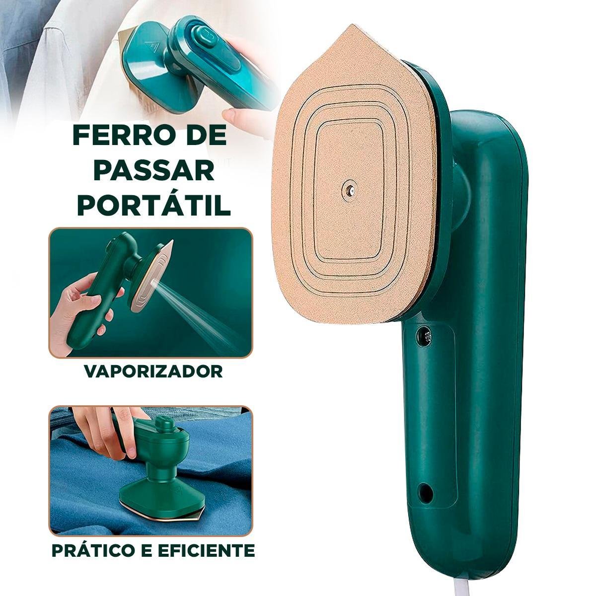 Mini Ferro de Passar Portátil a Vapor Viagem - Bivolt - 3