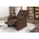 Ver imagem 1 de Poltrona Columbia Retrátil/reclinável Porta Copos Suede Marrom - Xflex Sofás