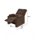 Ver imagem 2 de Poltrona Columbia Retrátil/reclinável Porta Copos Suede Marrom - Xflex Sofás