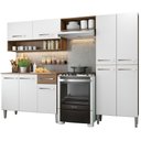 Ver imagem 3 de Armário de Cozinha Compacta 229cm Branco/Rustic Emilly Pop Madesa 02