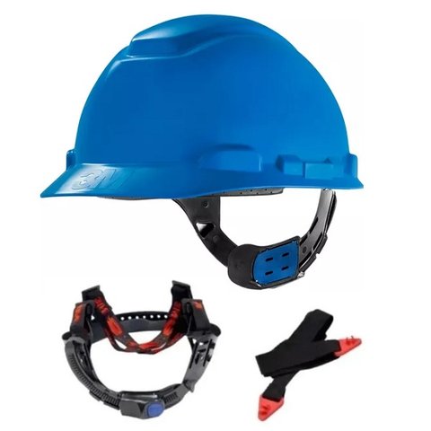 Capacete Segurança 3m H700 C/ Jugular Eletricista Engenheiro Azul Claro Hb004570907