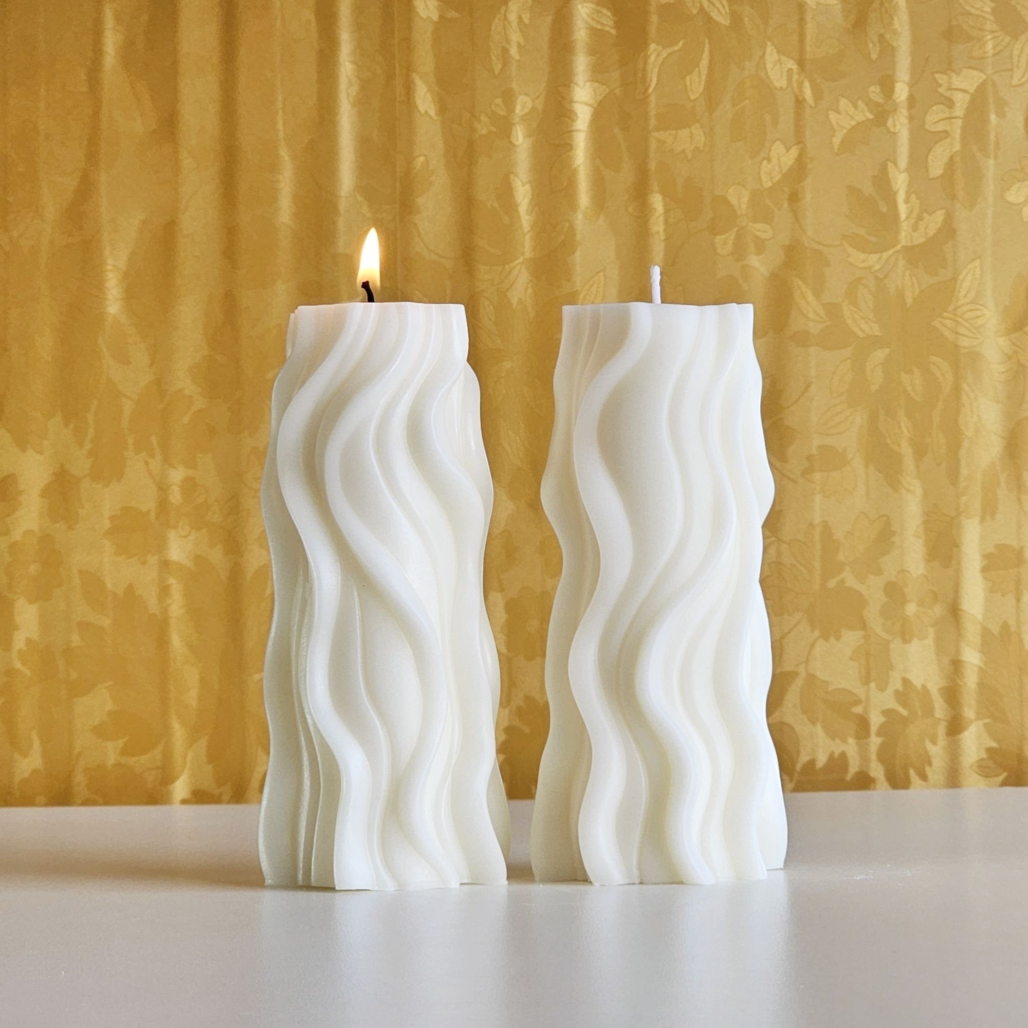 Velas Decorativas Cilíndricas Curve Candles - 3 Tamanhos Ramim Aromas Vela Decorativa Kit C/ 3 sem a - 2