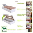 Ver imagem 6 de Cama Box Bau Solteiro com Haste Articulavel 190x80cm Mel - Art In
