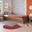 Ver imagem 1 de Cama Box Bau Solteiro com Haste Articulavel 190x80cm Mel - Art In