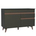 Ver imagem 1 de Balcão Gabinete de Pia Madesa Reims 2 Portas e 1 Gaveta - Preto Cor:Preto