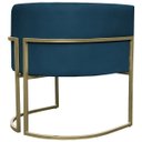 Ver imagem 7 de Poltrona Decorativa Recepção Luna Suede Base Ferro Champagne