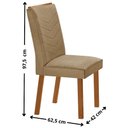Ver imagem 4 de Conjunto Mesa de Jantar 180cm com 6 Cadeiras Estofadas Multimóveis Crrft-CON046 Madeirado/Off White