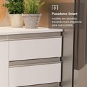 Ver imagem 6 de Armário de Cozinha Completa 100% Mdf 310 Cm Smart 01 Branco
