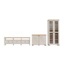 Ver imagem 2 de Kit 3 Peças com Rack 180, Cristaleira e 1 Armário 2 Portas Ananda CabeCasa MadeiraOriginals Branco Off White/Mel