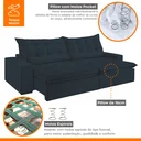 Ver imagem 5 de Sofá Retrátil e Reclinável 3 Lugares 210cm Bérgamo 