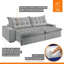 Ver mais imagens de Sofá Retrátil e Reclinável 3 Lugares 210cm Bérgamo 