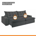 Ver imagem 3 de Sofá Retrátil e Reclinável 3 Lugares 210cm Bérgamo 