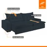 Sofá Retrátil e Reclinável 4 Lugares 230cm Bérgamo  - 9