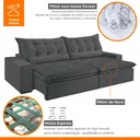 Ver imagem 5 de Sofá Retrátil e Reclinável 4 Lugares 230cm Bérgamo 