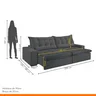 Sofá Retrátil e Reclinável 4 Lugares 230cm Bérgamo  - 2