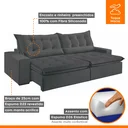 Ver mais imagens de Sofá Retrátil e Reclinável 4 Lugares 230cm Bérgamo 